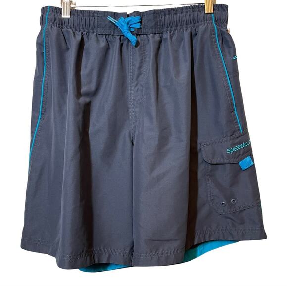 SPEEDO Marina Volley Quick-drying Swim Shorts Large Gray Mens - Picture 1 of 5